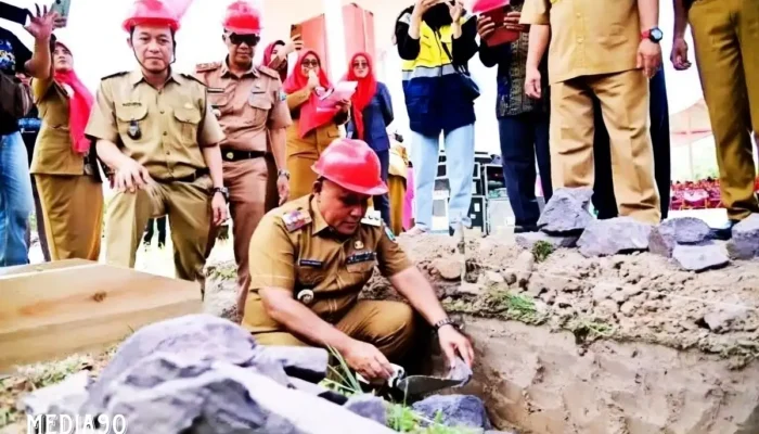 Pembangunan SMPN 3 Tanjung Bintang Lampung Selatan Senilai Rp4,4 Miliar Resmi Dimulai di Rejomulyo