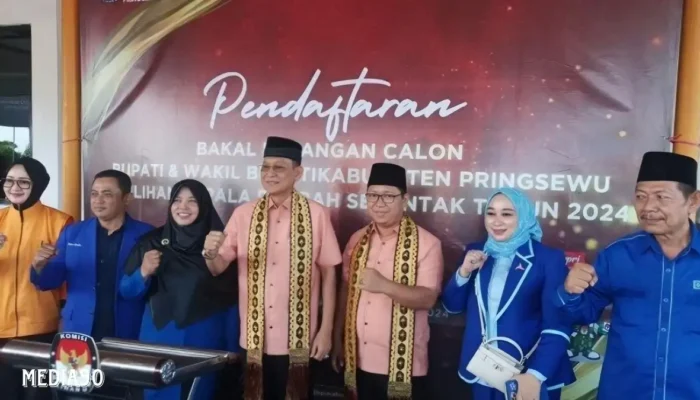 Adi Erlansyah – Hisbullah Terdaftar sebagai Pasangan Calon Bupati dan Wakil Bupati Pringsewu Pertama oleh PAN dan Demokrat