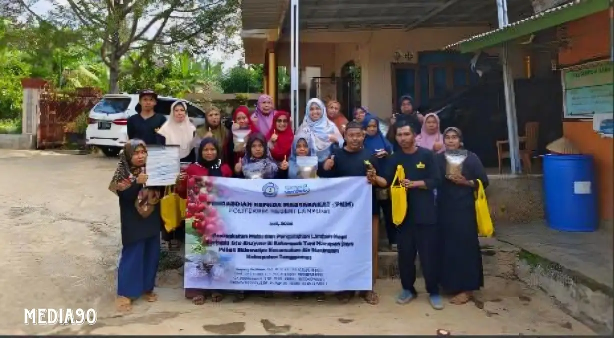 Dosen Polinela Beri Pendampingan Gapoktan Air Naningan, dalam Pengolahan Limbah Kopi