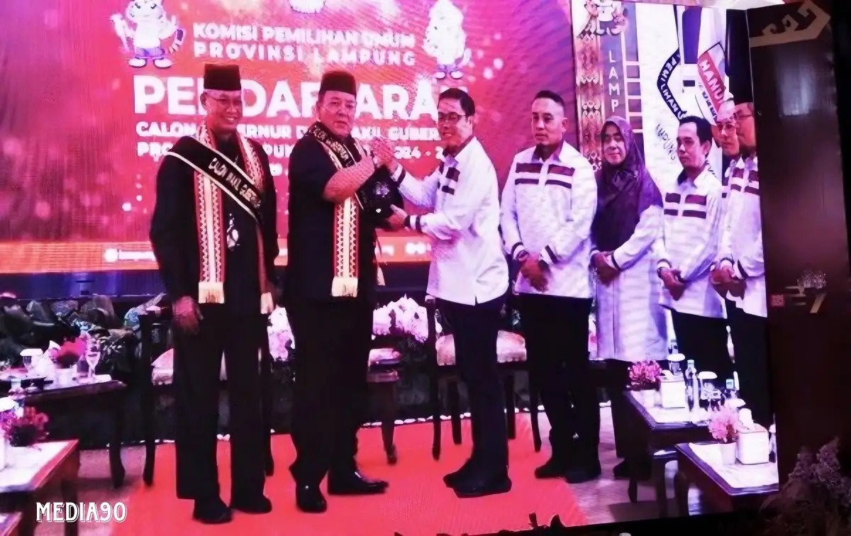 Hanya Diusung PDIP, Arinal Djunaidi dan Sutono Resmi Daftar Calon Gubernur dan Wakil Gubernur ke KPU Lampung