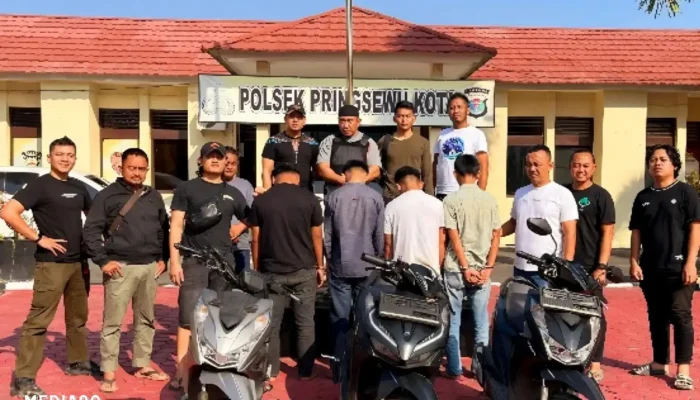 Polisi Amankan Komplotan Pencuri dari Tanggamus yang Terlibat Belasan Kasus Pencurian Motor di Pringsewu