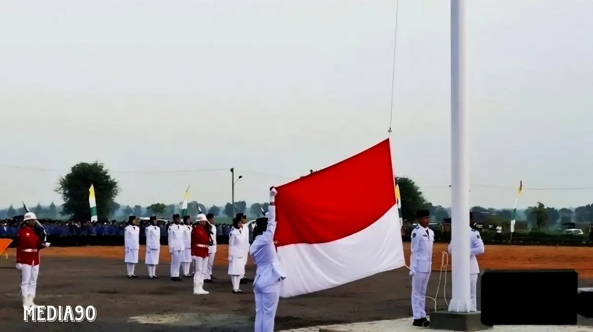 Perdana, Begini Momen Upacara Bendera HUT ke-79 RI di Kota Baru Lampung Jati Agung