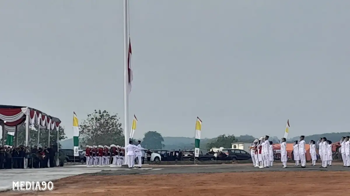 Perdana Upacara HUT ke-79 RI di Kotabaru, Pj Gubernur Lampung Langkah Lanjutkan Pembangunan Kotabaru