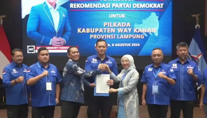 Pilkada 2024: Partai Demokrat Mengusung Ardian-Sofyan di Lampung Utara, Elfianah-Yugi di Mesuji, Novriwan-Nadir di Tubaba, dan Ali-Ayu di Way Kanan
