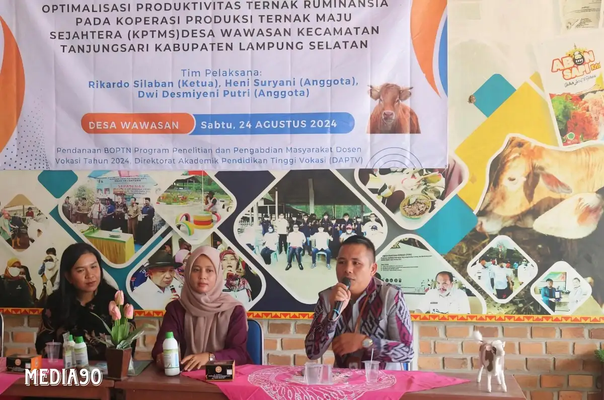 Polinela Dukung Pengembangbiakan Sapi Potong di Lampung Selatan Melalui Inovasi Pakan DFM