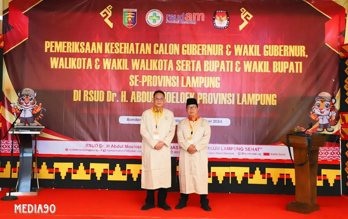 RSUDAM Lampung Jadi Pusat Pemeriksaan Kesehatan Cakada 2024, Pringsewu yang Pertama
