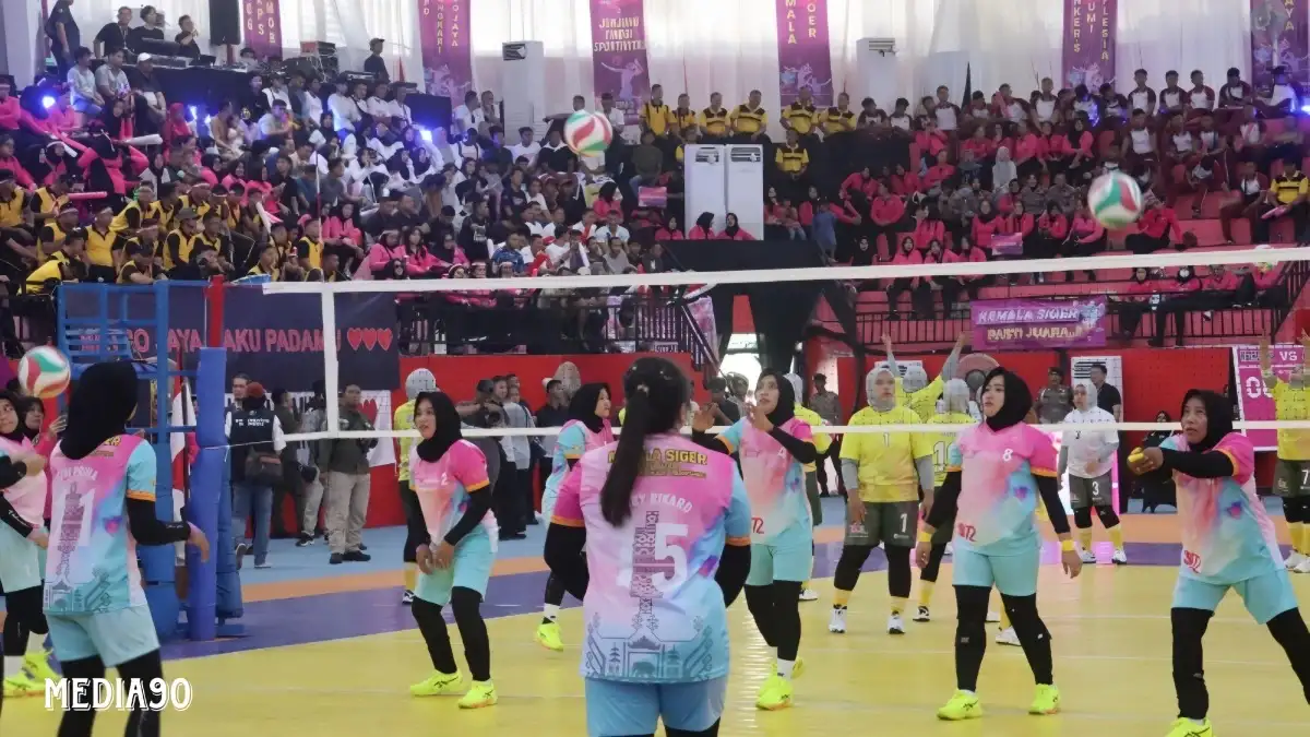 Resmi Dihelat, Turnamen Voli Bhayangkari Cup 2024 di GOR Way Handak Kalianda Diikuti Empat Polda dan Brimob Polri