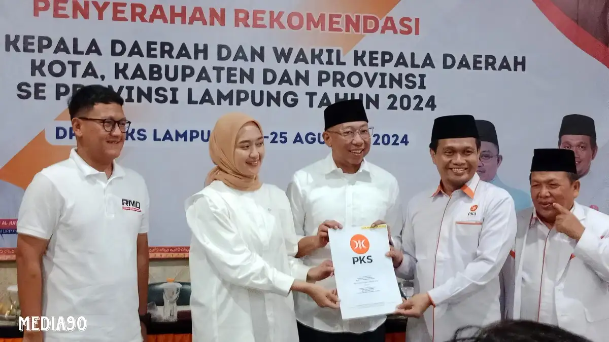Resmi Diusung PKS, Pasangan Rahmat Mirzani Djausal dan Jihan Bakal Lawan Kotak Kosong di Pilgub Lampung 2024