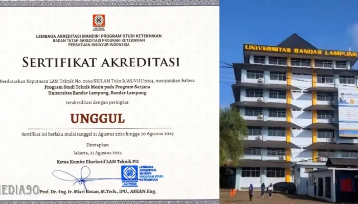 Prestasi Membanggakan! Teknik Mesin UBL Jadi Prodi PTS Pertama di Sumatera dengan Akreditasi Unggul