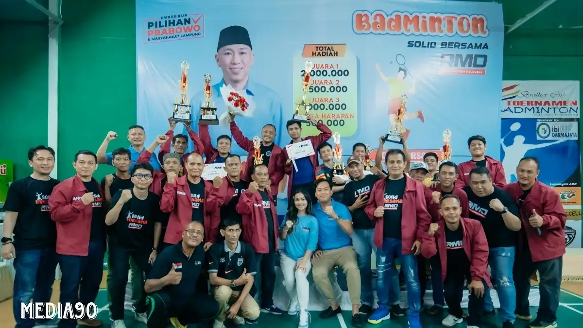 Sukses Helat Turnamen Badminton Solid RMD, Mirza Diminta Gelar Kejuaraan Gubernur Cup Jika Terpilih Gubernur Lampung