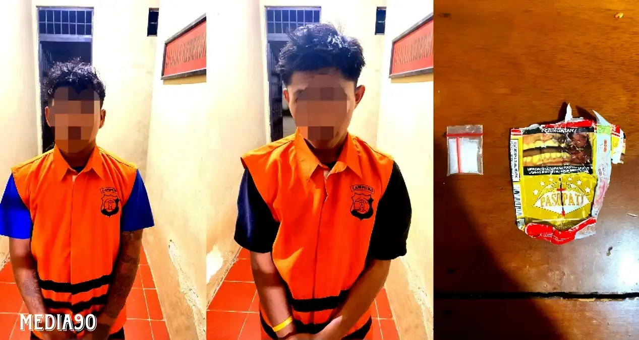 Tepergok Hendak Transaksi Sabu, Polisi Angkut Dua Pemura Asal Merbau Mataram Lampung Selatan ini ke Sel