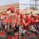 Unik! Pemuda Pekon Negeri Agung Tanggamus ikut Lomba Gerak Jalan HUT ke-79 RI Berkostum Spiderman