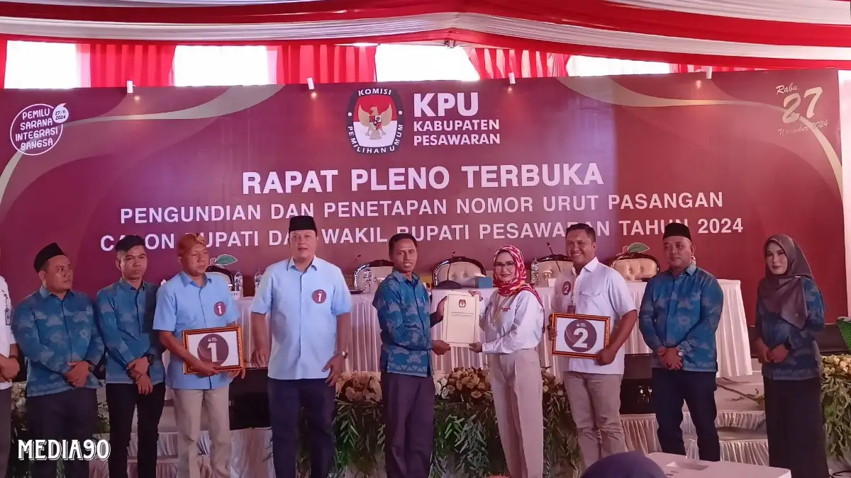 Aries Sandi - Supriyanto Nomor Urut 1 dan Nanda - Antonius Nomor 2 di Pilkada Pesawaran 2024