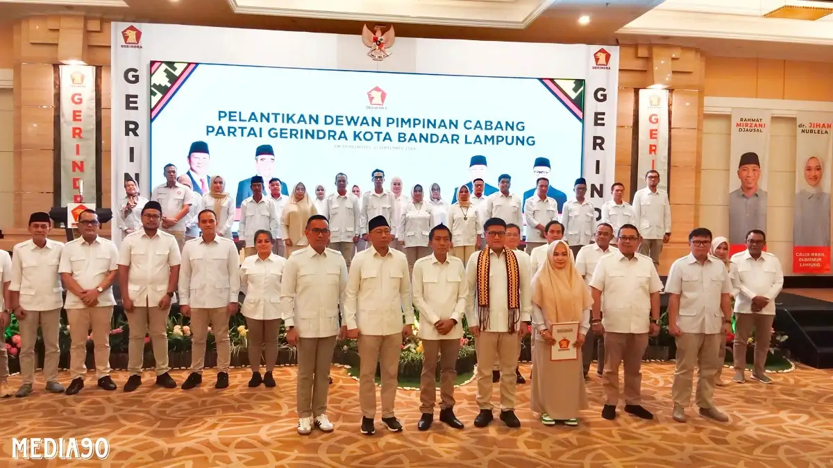 Asroni Paslah Resmi Jabat Ketua DPC Gerindra Bandar Lampung