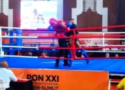 Atlet Muaythai Lampung, Peraih Emas PON XX Papua, Tersungkur dan Dilarikan ke Rumah Sakit Setelah KO di PON XXI Aceh-Sumut
