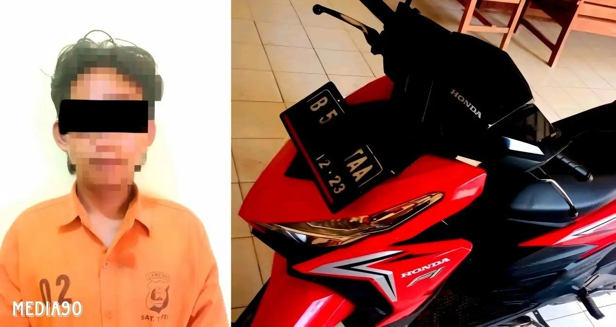 Cuma Hitungan Jam Usai Gondol Motor di Parkiran Mushala di Kedondong Pesawaran, Pria ini Jadi Penghuni Sel Polisi