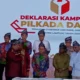 Dikomandoi Bawaslu Lampung, Dua Paslon Gubernur dan Wakil Gubernur Lampung Deklarasi Kampanye Pilkada Damai