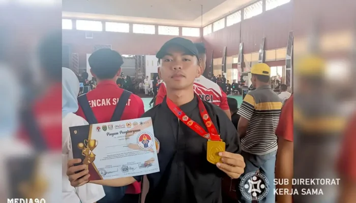 Mahasiswa Polinela, Doby Hariyadi, Sabet Juara I di Kejuaraan Nasional Pencak Silat Piala Kemenpora 2024