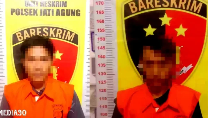 Pencuri dan Penadah Motor Parkir di Jati Mulyo, Lampung Selatan, Dibekuk Polsek Jati Agung