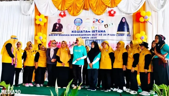 Perayaan HUT ke-26 P3UW Lampung: Ikatan Istri Petambak Dipasena Adakan Senam Bersama yang Meriah
