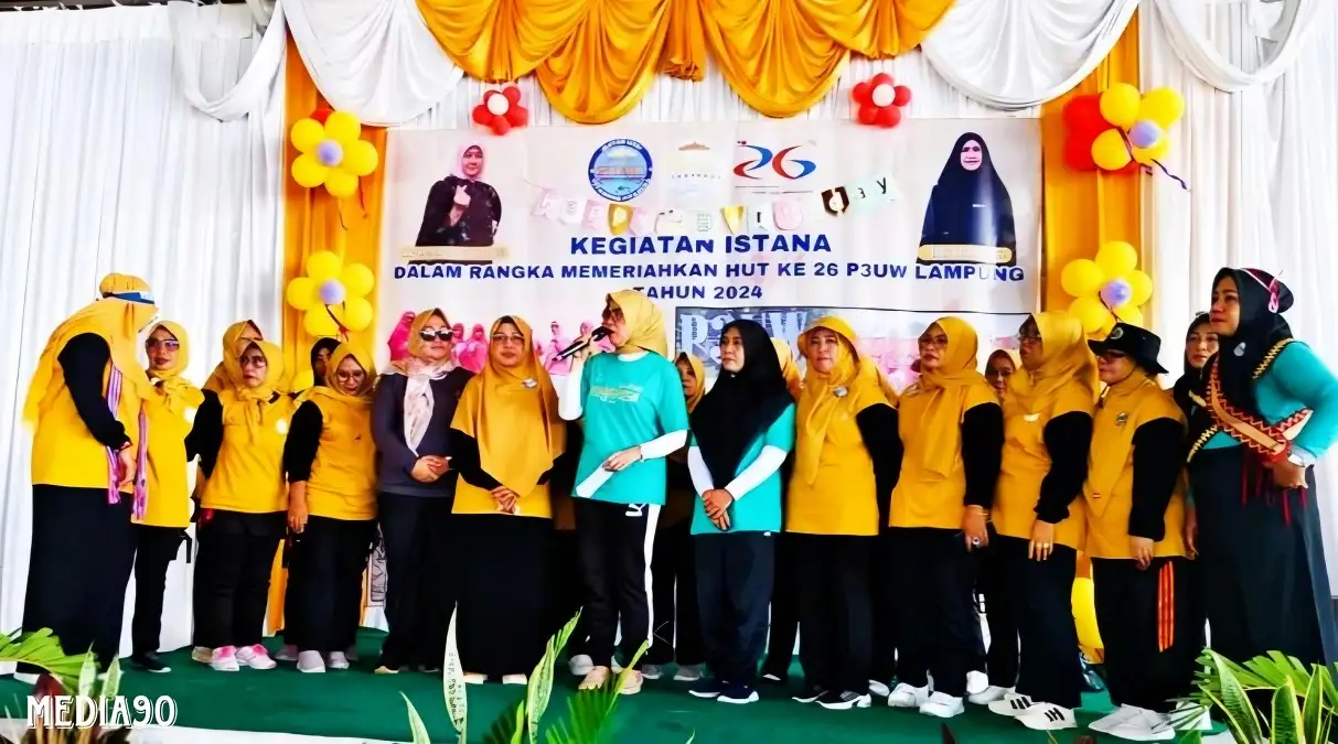 Ikatan Istri Petambak Dipasena Gelar Senam Bersama Meriahkan HUT ke-26 P3UW Lampung
