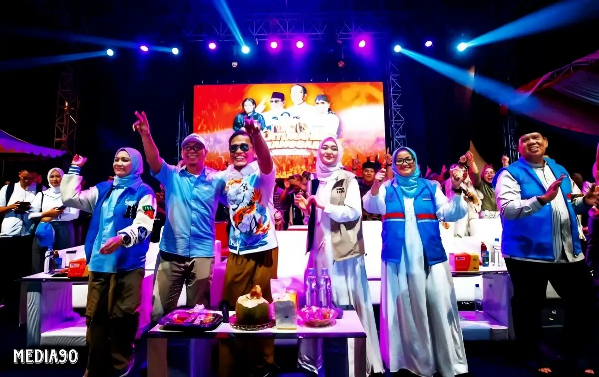 Mirza-Jihan Hadiri Shalawat Kebangsaan Bersama Gus Miftah di Way Jepara Lampung Timur