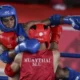 PON Aceh - Sumut, Petarung Muaythai Lampung Sukses Kalahkan Petarung Sulut Peraih Emas PON Papua