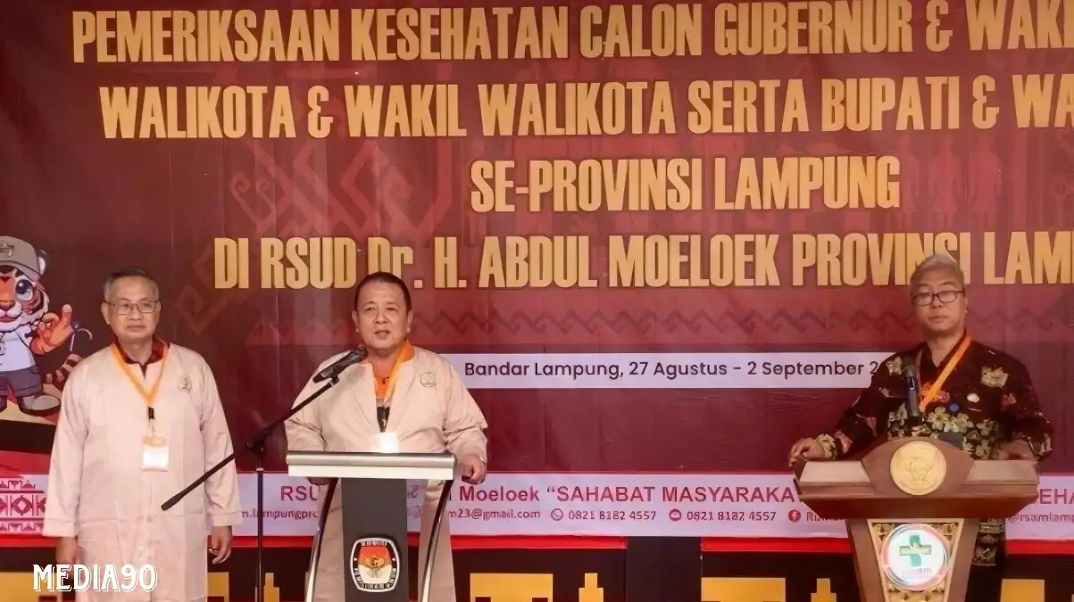 Paslon Gubernur dan Wakil Gubernur Lampung Arinal - Sutono Jalani Tes Kesehatan di RSUDAM Lampung