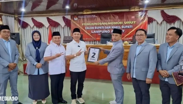 Pilkada Lampung Barat 2024: Petahana Parosil – Mad Hasnurin Nomor Urut 2, Hadapi Kotak Kosong Nomor 1