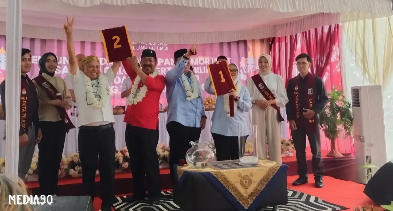 Pilkada Lampung Timur 2024, Paslon Ella - Azwar Dapat Nomor Urut 1, Petahana Dawam - Ketut Nomor 2