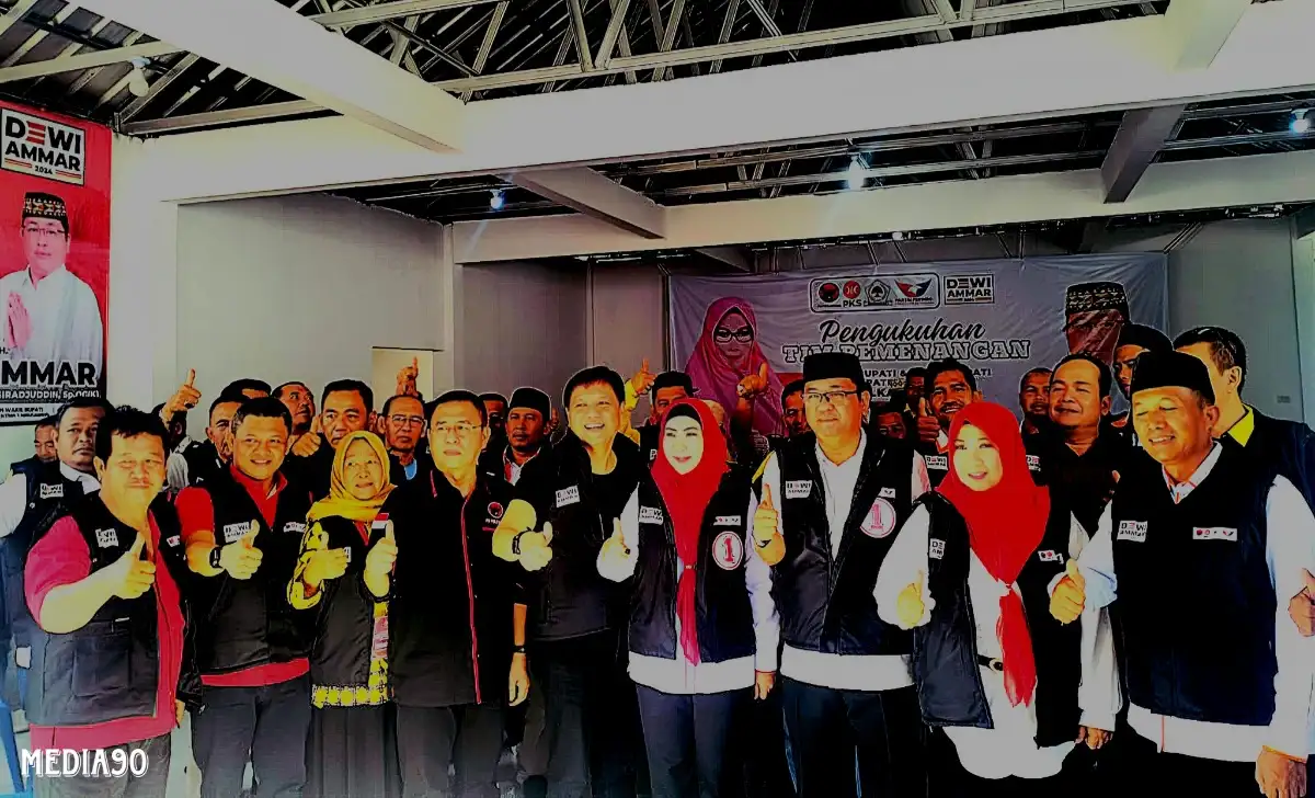 Pilkada Tanggamus, Dapat Nomor Urut 1, Dewi--Ammar Tancap Gas Kukuhkan Tim Pemenangan, ini Targetnya