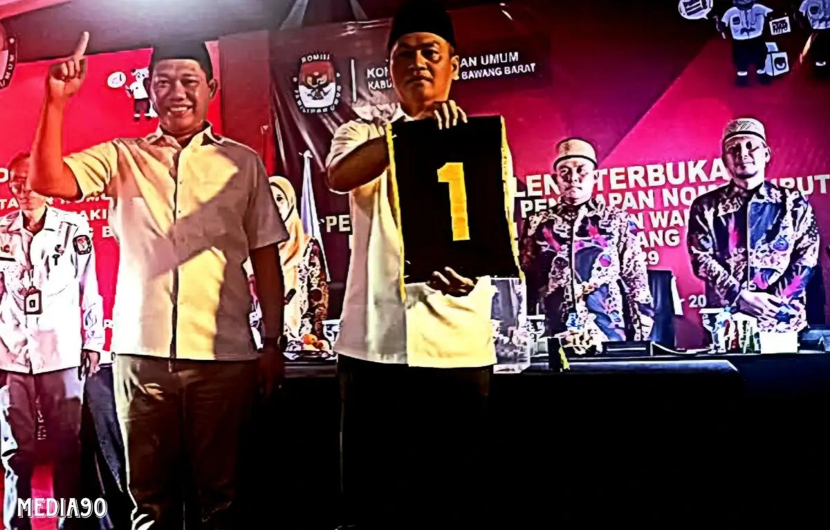 Pilkada Tulang Bawang Barat, KPU Tetapkan Calon Tunggal Novriwan Jaya- Nadirsyah Dapat Nomor Satu