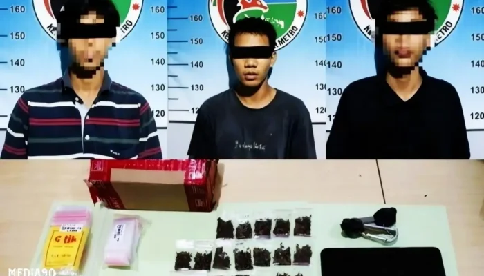 Polisi Grebek Rumah di Hadimulyo Timur, Amankan Tiga Remaja dan Puluhan Paket Tembakau Gorila
