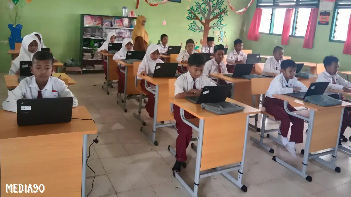 Puluhan Pelajar SDN 1 Bumi Dipasena Mulya Tulang Bawang Ikuti Simulasi ANBK