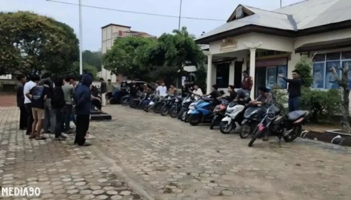 Puluhan Remaja di Mesuji Terjaring Razia Polisi Saat Hendak Gelar Balap Liar di Jalan Poros Inpres Muara Tenang