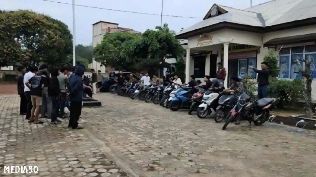 Puluhan Remaja di Mesuji Terjaring Razia Polisi Hendak Balap Liar di Jalan Poros Inpres Muara Tenang