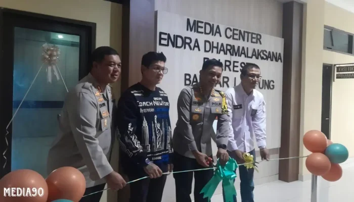 Kapolresta Bandar Lampung dan Ketua PWI Lampung Beri Pesan Penting dalam Peresmian Ruang Pers Media Center