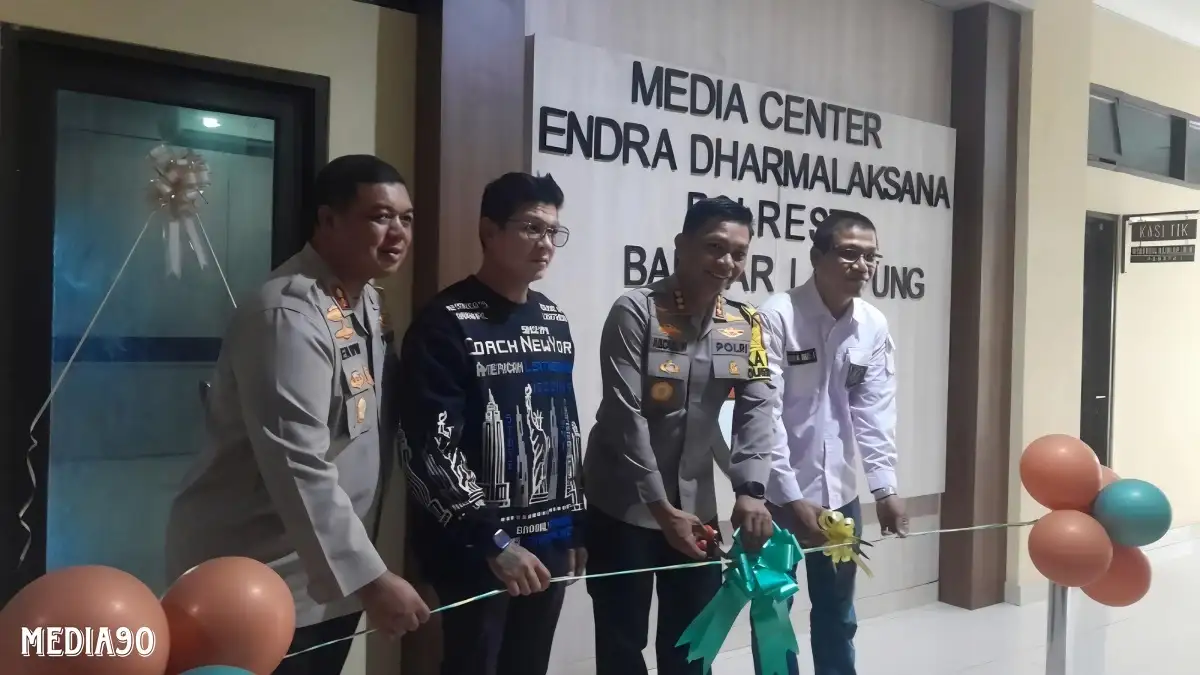 Resmikan Ruang Pers Media Center, ini Pesan Kapolresta Bandar Lampung dan Ketua PWI Lampung ke Para Jurnalis