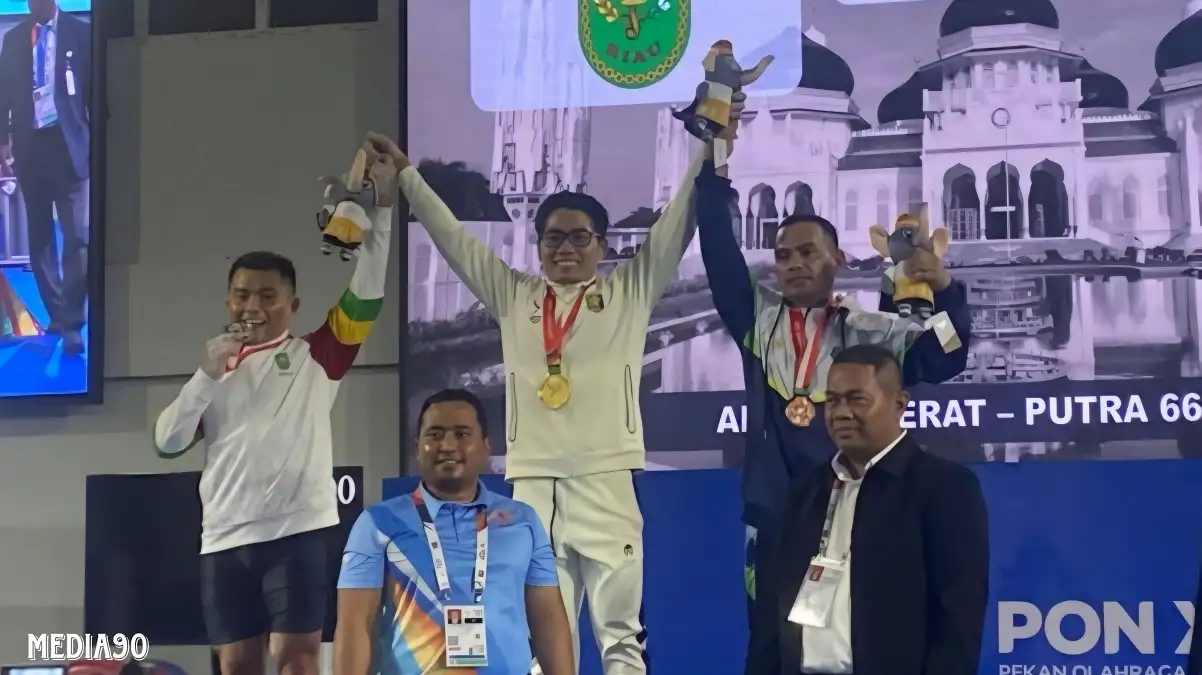 Tiga Lifter Raih Satu Emas dan Dua Perunggu, Lampung Turun Peringkat ke 10 Klasemen PON Aceh-Sumut