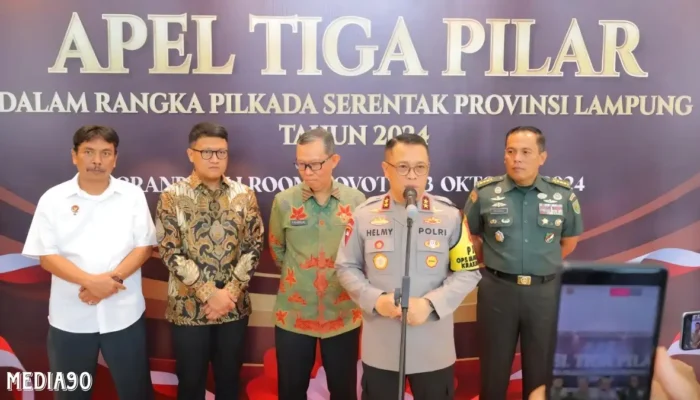 Kapolda Lampung Ungkap Tantangan Pilkada: Serangan Siber dan Politik Identitas di Apel Tiga Pilar