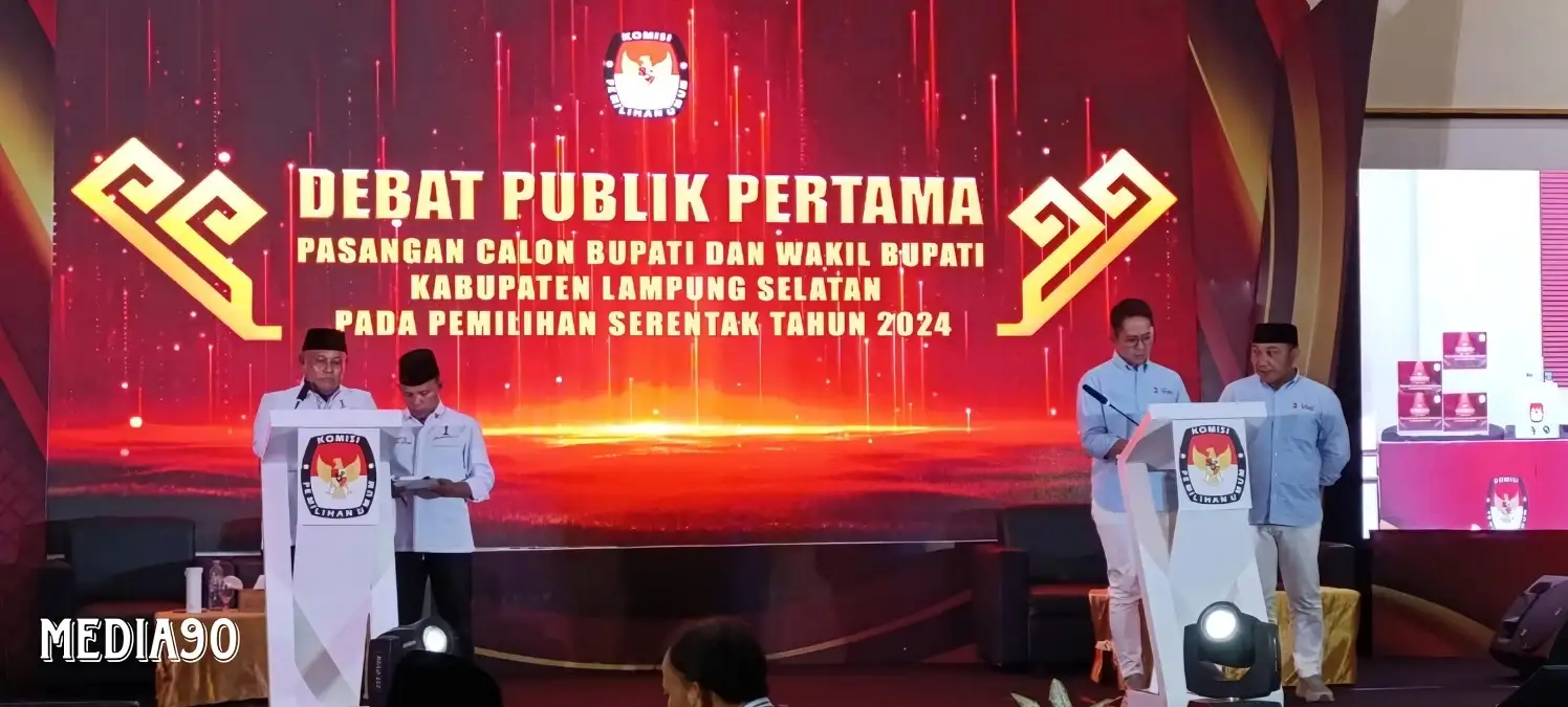 Debat Perdana Pilkada Lampung Selatan, Nanang - Antoni Punya Visi Cetak Generasi Unggul, Egi - Syaiful Implementasikan Teknologi Majukan Ekonomi