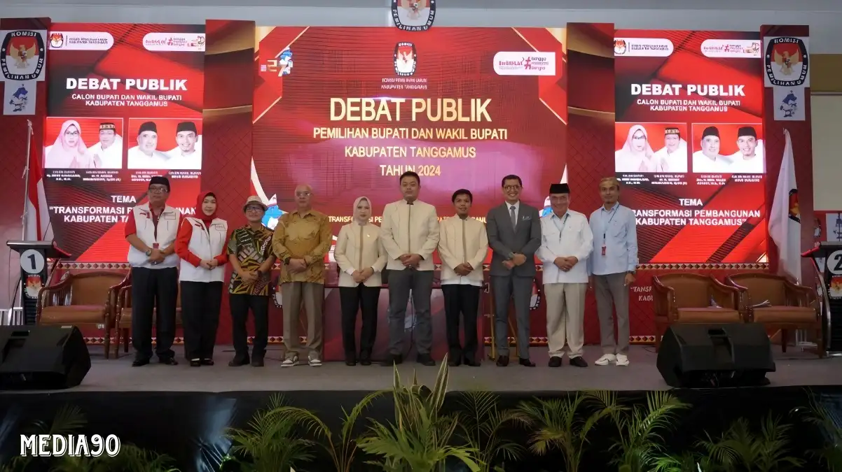 Debat Publik Perdana Pilkada Tanggamus 2024, ini Visi Misi dari Paslon Dewi - Amar dan Saleh – Agus