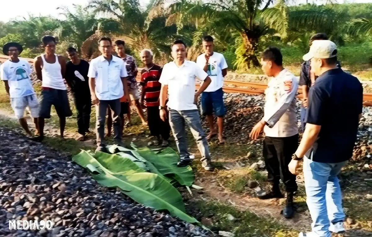 Geger! Pria ini Meninggal Usai Tabrakkan Diri ke Kereta Api Babaranjang di Way Kanan