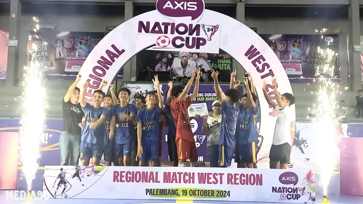 Kalahkan SMK TI Budi Agung Medan 4-1, Futsal SMAN 4 Metro Lampung Juarai Axis Nation Cup Regional Sumatera di Palembang