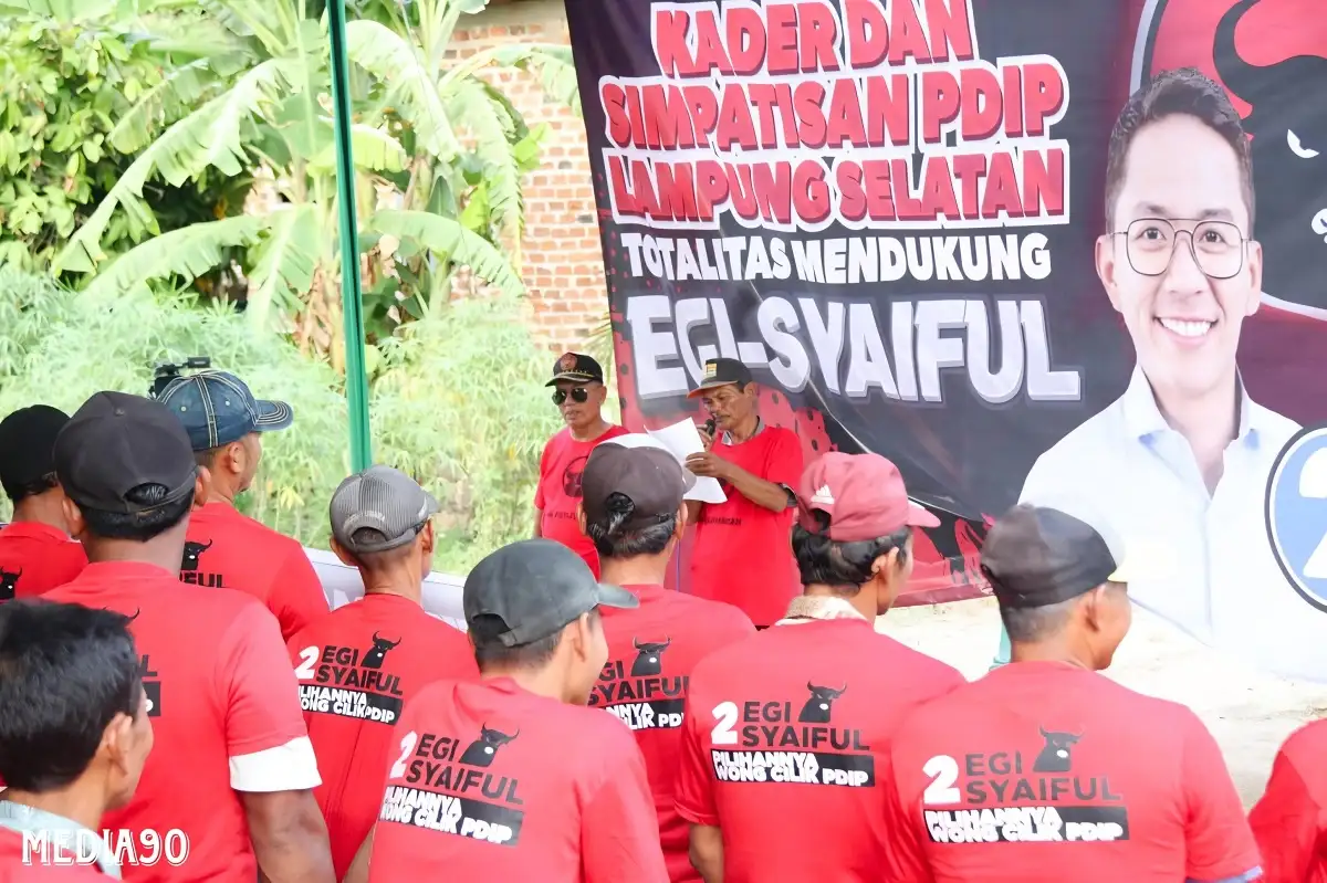 Ratusan Simpatisan dan Kader PDIP Lamsel Deklarasi Nyatakan Dukungan ke Egi-Syaiful