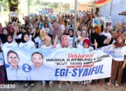 Ratusan Warga Katibung Bersatu Dukung Penuh Egi-Syaiful Bersama Laju Bara