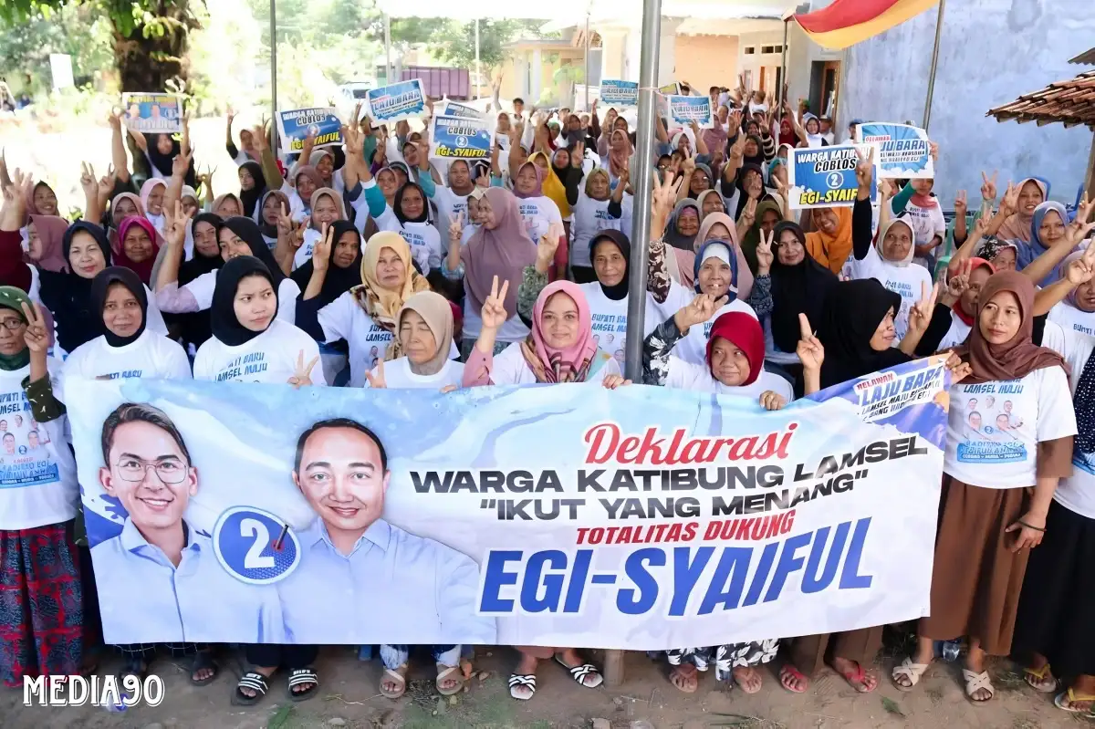 Ratusan Warga Katibung Gabung Laju Bara Siap Menangkan Egi-Syaiful