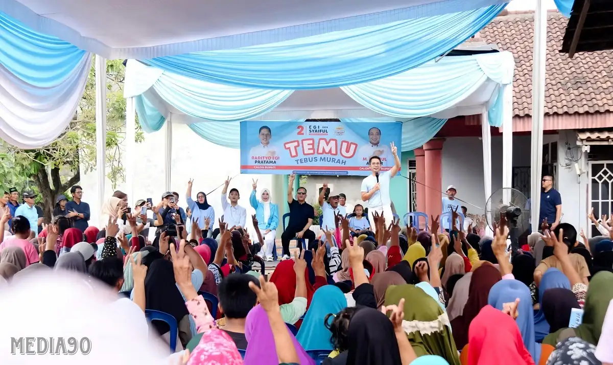 Ribuan Warga Srikaton All In Pilih Egi-Syaiful di Pilkada Lampung Selatan