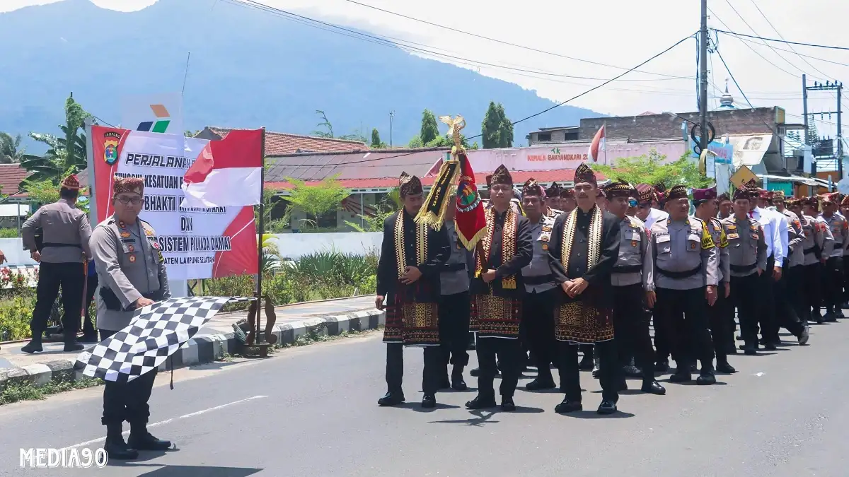 Simbol Filosofi Kearifan Lokal, Polres Lampung Selatan Resmikan Tunggul Kesatuan Wira Bhakti Khagom Mufakat
