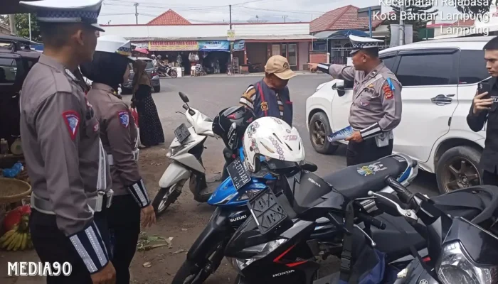 Polda Lampung Tertibkan Macet: 432 Pengendara Terkena Tilang dan Belasan Kendaraan Parkir Liar Dilanggar